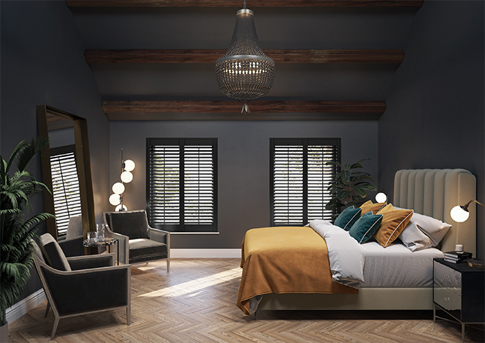 Bromley, Midnight Black - Full Height Twist&Fit Plantation Shutter - Image 9